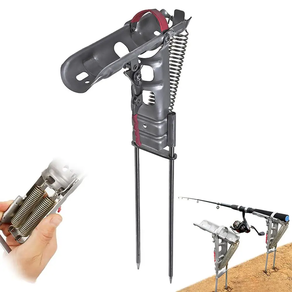 New Fishing Rod Holder Foldable Auto Double Spring Angle