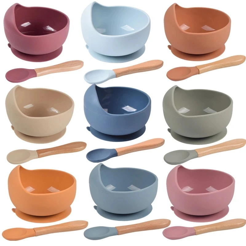 Silicone Baby Feeding Bowl 2PCS/Set