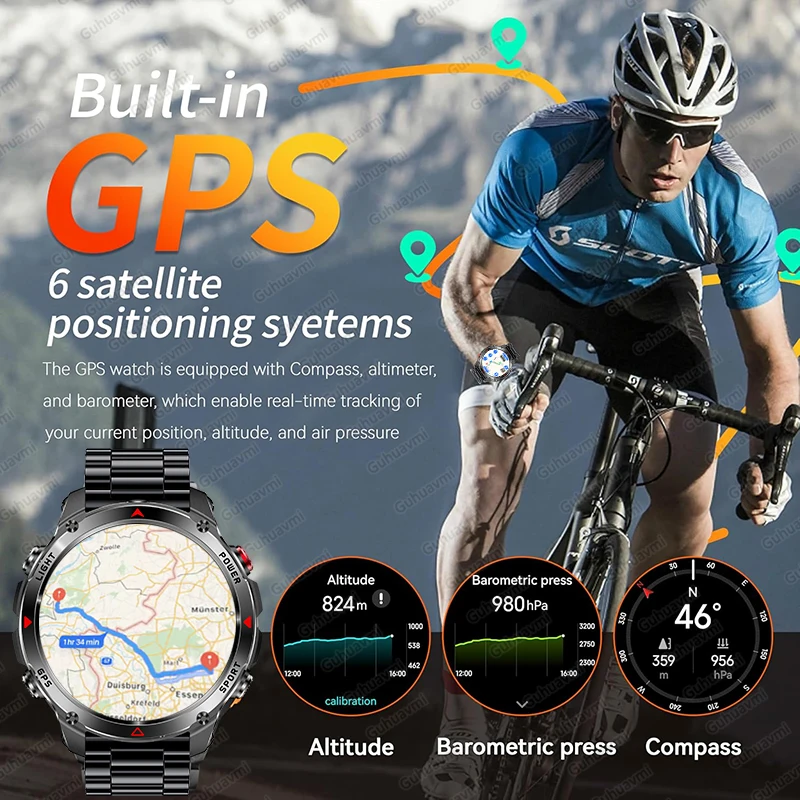 T-Rex 3 Ultra Military Adventure GPS Smart Watch 10ATM Waterproof Bluetooth call AMOLED HD Men Sports 2025 New Swim Smartwatch