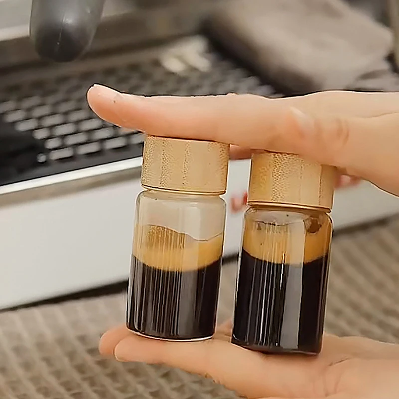 20/25/30ml Mini Glass Bottle For Coffee Concentrate Milk Juice Leakproof Bottle With Lid Mason Jar Portable Empty Jar 2