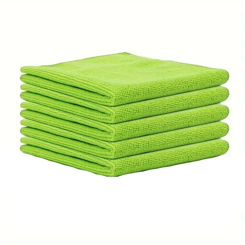 Premium Microfiber Cleaning Cloth Set - 5 Pack, 30x30cm, Multi-Color, Versatile Towels for Home, Kitchen, and Auto Care