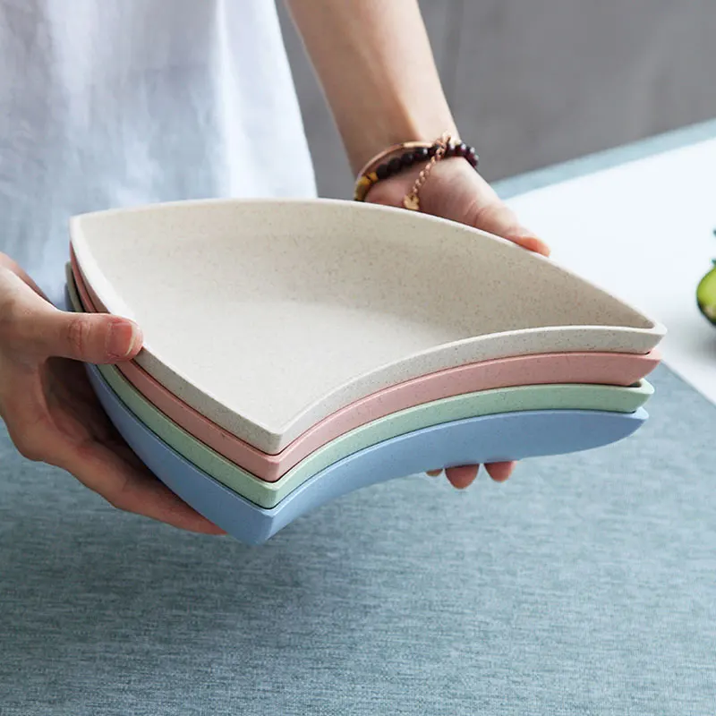 NOT Ceramic Dinner Plates Set Food Grade PP Serving Tray Fruit Sara Dinnerware Dishes Kitchen Accessories