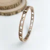 Classic Roman Numeral Stainless Steel Gold Plated Bracelet, High Quality Waterproof Women's Bracelet, Wedding Party Jewelry 3