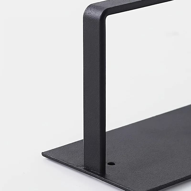Kitchen Carbon Steel Paper Towel Holder No Punch Cabinet Paper Shelf Household Roll Hanger Plastic Wrap Rag Storage Rack paper towel holder paper towel rack