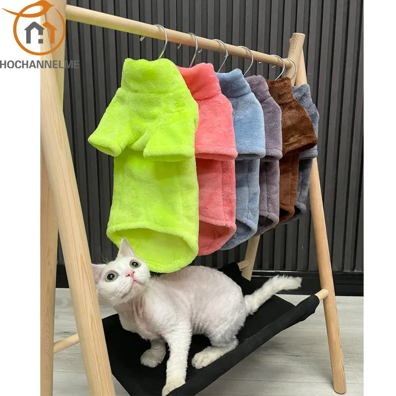 

Hairless Cat Clothes, Sphinx Cat Devon Clothes, Mink Bottom, Thickened Warm Clothing, Comfortable Fashion