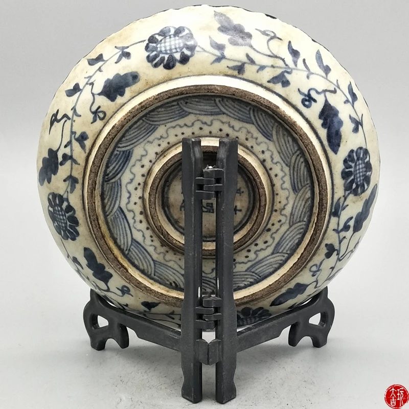 Ancient Jingdezhen Porcelain Blue and White Porcelain Kirintu Porcelain Plate Living Room 3