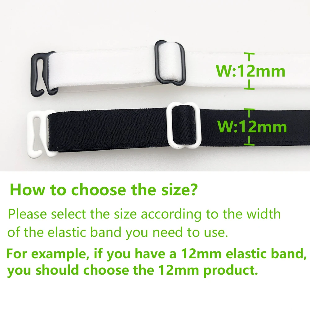 10 sets Bra Hooks and Sliders Strap Adjusters Buckles 5 color