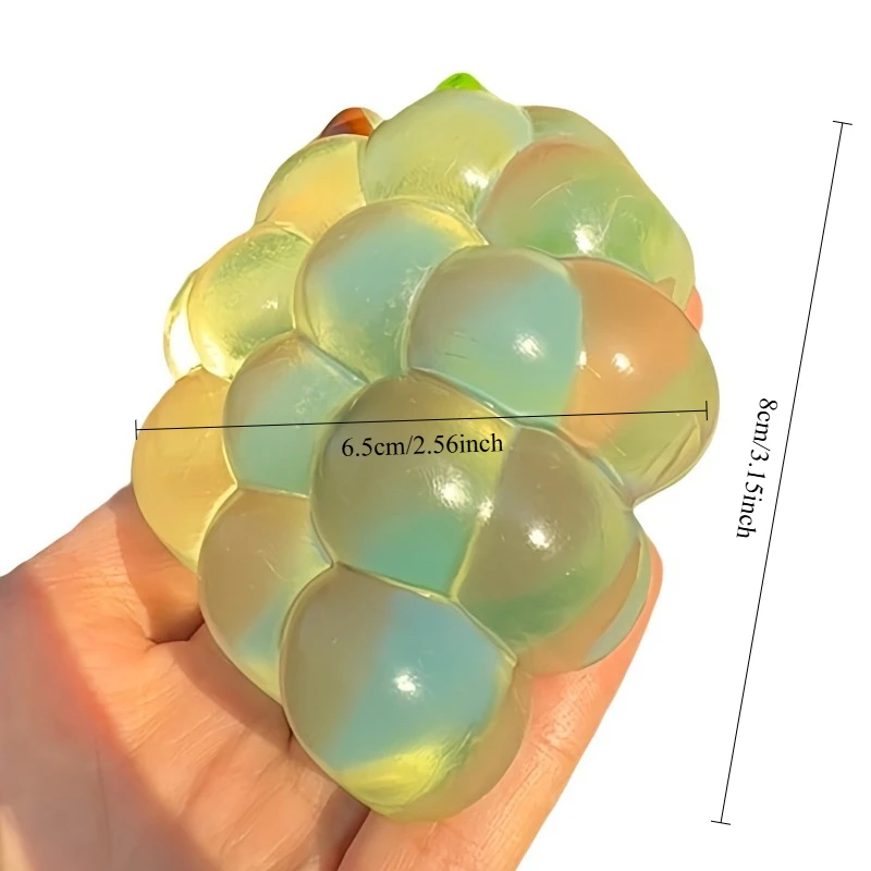 Cozy Squishy Handmade Grape Squeeze Simulated Fruit Stress Relief Slow Rebound Sensory Fidget Toy For Anxiety And Focus_voghion.com