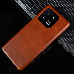 Handcrafted Genuine Leather Phone Case with Oil Wax Finish for Poco X3 (Brown 5207)