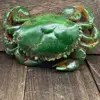 China's Old Jade Carved green Jade Crab 1