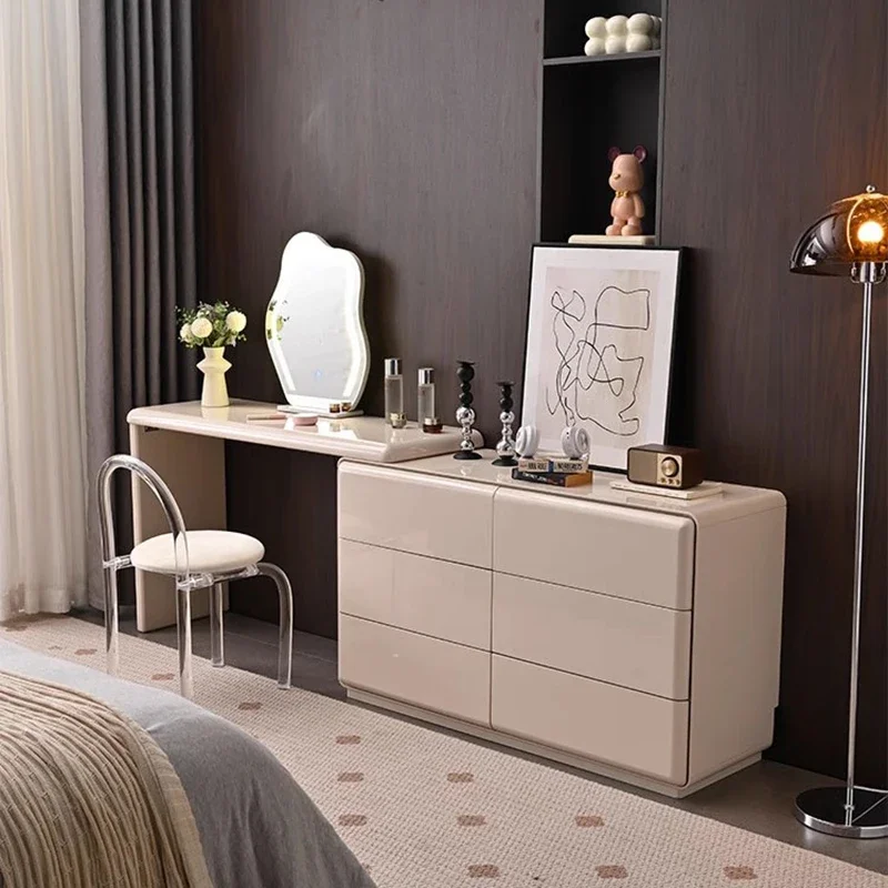 

Bedroom Vanity Dressers Mirror Makeup Storage Luxury Modern Dressers Nordic Cabinet Mobile Coiffeuses De Chambre Room Decoration