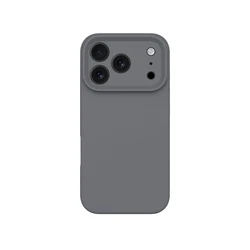 Official Liquid Silicone Shockproof Matte Soft Phone Case with Enhanced Camera Protection - iPhone 15 Plus (Graphite Gray)