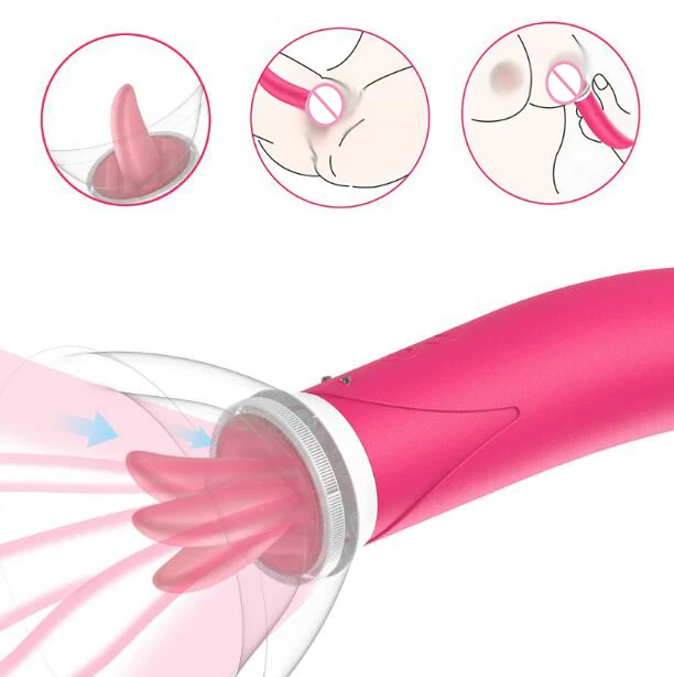 10 Modes Oral Licking Tongue Vibrator Female Body Massage Dildo Sex G Spot Clitoral Stimulator Nipple Masturbator Adult Games