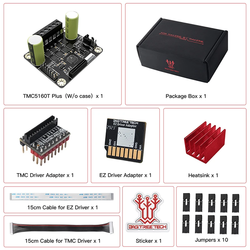 Bigtreetech Tmc5160t Plus Tmc5160t Pro 60v High Power Velocidade Stealthy Stepper Motor Driver For Octopuspro Ender3 3d Printer Parts - Imagem 5