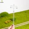 Warm white model street lamp layout, lamp post, railway train, garden, amusement park, landscape, LED lighting 1:87 ratio 5