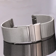 Mesh Milanese Loop Watchband Bracelet 16mm 18mm 20mm 22mm 24mm Silver Black Smart Watch Band For Galaxy Watch 4 5 Pro Strap