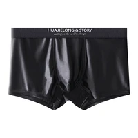 Choix boxeurs hombre glace soie homme sous-vêtements couleur unie satin sexy t®y hommes boxer grande taille respirant ropa hombre shorts 4XL 4