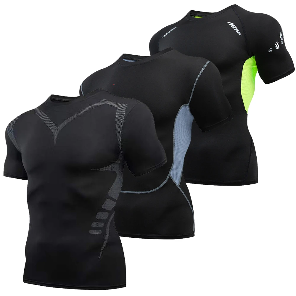 Sports Running T-shirt Men Gym Fitness Tops Tee Shirt String