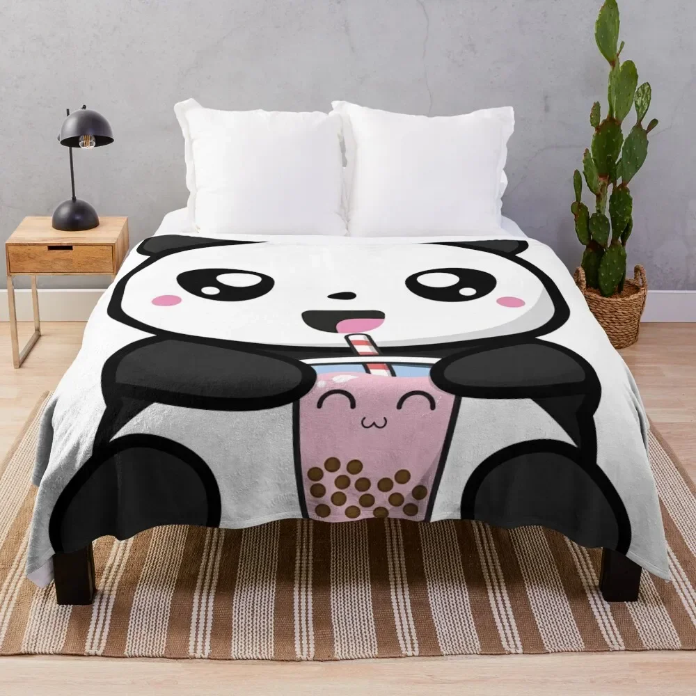 Panda Boba Kawaii Bubble Tea Throw Coperta Baby Luxury Throw Heavy To Sleep Coperte