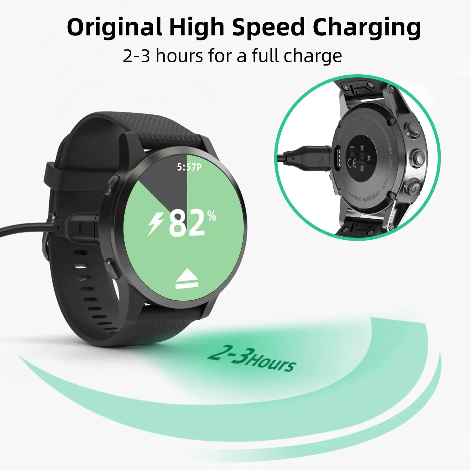 USB C Charger Compatible with Garmin Watch Charger, 2 Pack Data Sync Charging Cable for Garmin Fenix 7 6 5 Series, Forerunner 96