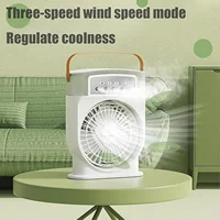 Ventilateur de pulvérisation silencieux 5 en 1 avec humidification de l'air, réservoir 600 ml, 180 °   sortie d'air, 360 °   circulation d'humidité de l'air, noir 4
