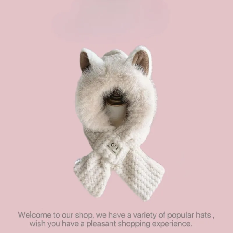 3-in-1 Thermal Earflap Hood Scarf - Windproof Fleece - Lined Neck Gaiter & Beanie  for  Cycling  &  Daily  Winter  Wear