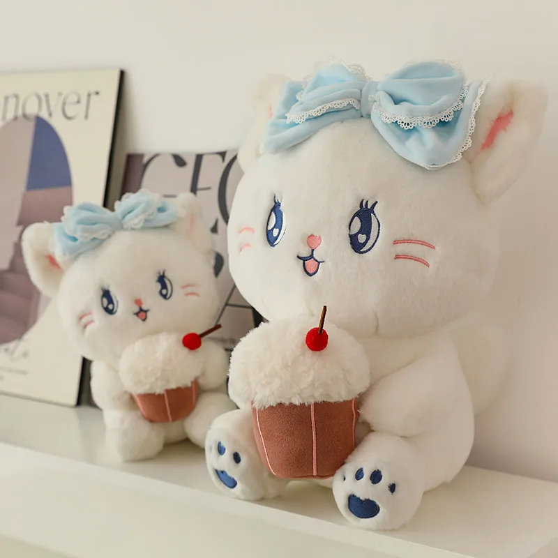 

Kawaii Мороженое кошка плюшевая игрушка мягкая набивная Подушка куклы аниме животные плюшевые детские игрушки для девочки Рождественский подарок
