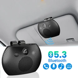 Bluetooth Car Kit Handsfree Speakerphone with Voice Assistant and Wireless Music Receiver (2W BT5.3)