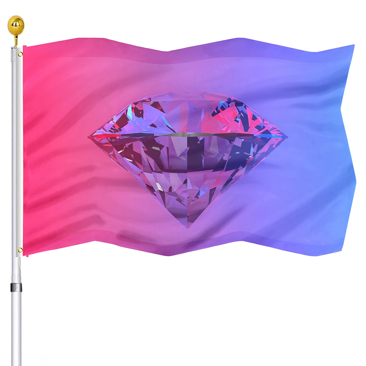Glitter Diamond Flag Vivid Color Double Stitched Flags Banner Con Occhielli In Ottone House Indoor Party Decorazioni Per Esterni Bandiera