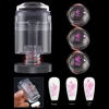 New Rotatable Transparent Stamps Variable Pattern Size Silicone Fingertip Printing French Nail Seal Stamper Scraper Tool 3