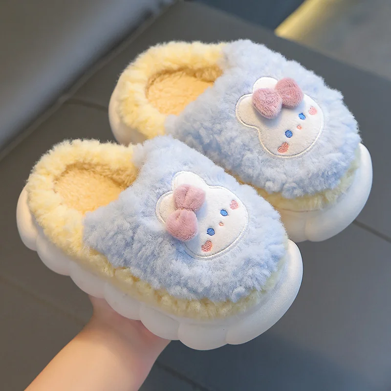 Bulk-buy 31713 Winter 3D Cartoon Home Slippers Kids Baby Unicorn Cotton  Shoes Girls Knitting price comparison