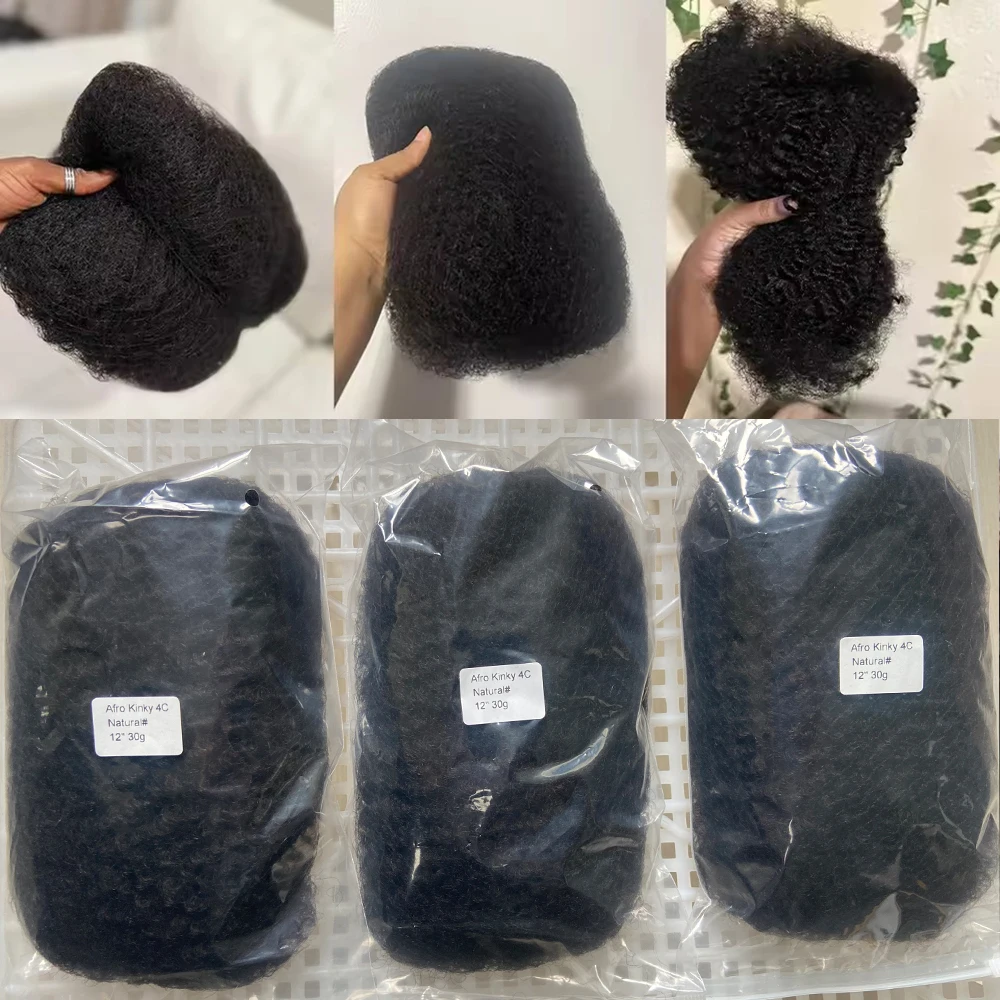 Afro Kinky Bulk Human Hair For Braiding Twists Hair For Micro Twist Afro Kinky Hair Extension 3
