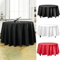Black/White/Red Disposable PEVA Decorative Solid Plastic Tablecloth 1pc 1