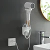 360° Rotation Hands Free Standing Shower Head Holder Bathroom Shelves Wall Mountted Sticker Rack Universal for Hairdryer Storage 2