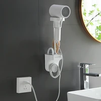 360° Rotation Hands Free Standing Shower Head Holder Bathroom Shelves Wall Mountted Sticker Rack Universal for Hairdryer Storage 2