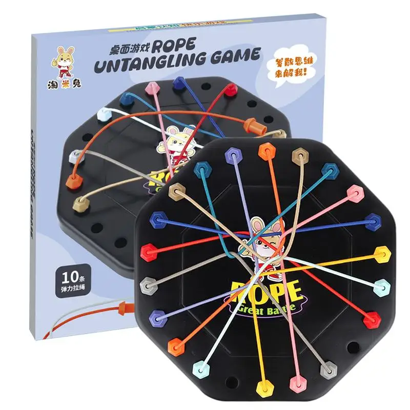 Board Game Rope Knots Puzzle Social Board Game Color Line Sorting The Great Rope Untying Challenge Logic Thinking Strategy Table Game