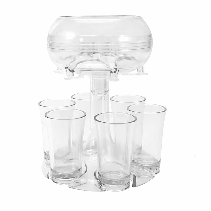 Distributeur de boissons de fête avec 6 verres à liqueur - Distributeur  d'alcool sans contact en acrylique pour boisson Cid