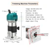 800w 30000rpm Woodworking  Electric Trimmer Wood Router With Milling Cutter Manual Machines Power Carpentry Tool Combo Kit 6