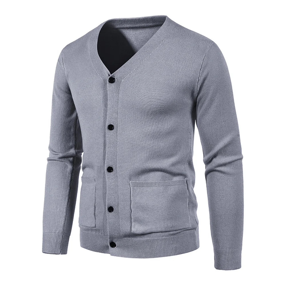 

2023 New Autum Winter Brand Fashion Knitted Men Cardigan Sweater Slim Korean Casual Coats Jacket Mens Clothing