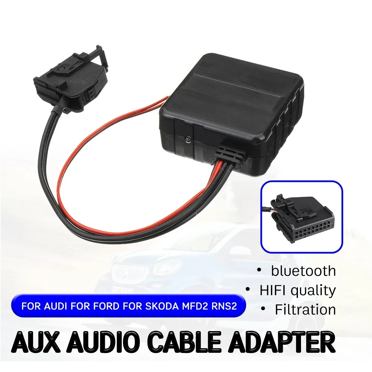 

bluetooth Aux Receiver Cable Adapter Hifi Quality for Volkswagen for Audi RNS2 MFD2 CD Host for 18 Pin Wireless Audio Head Unit