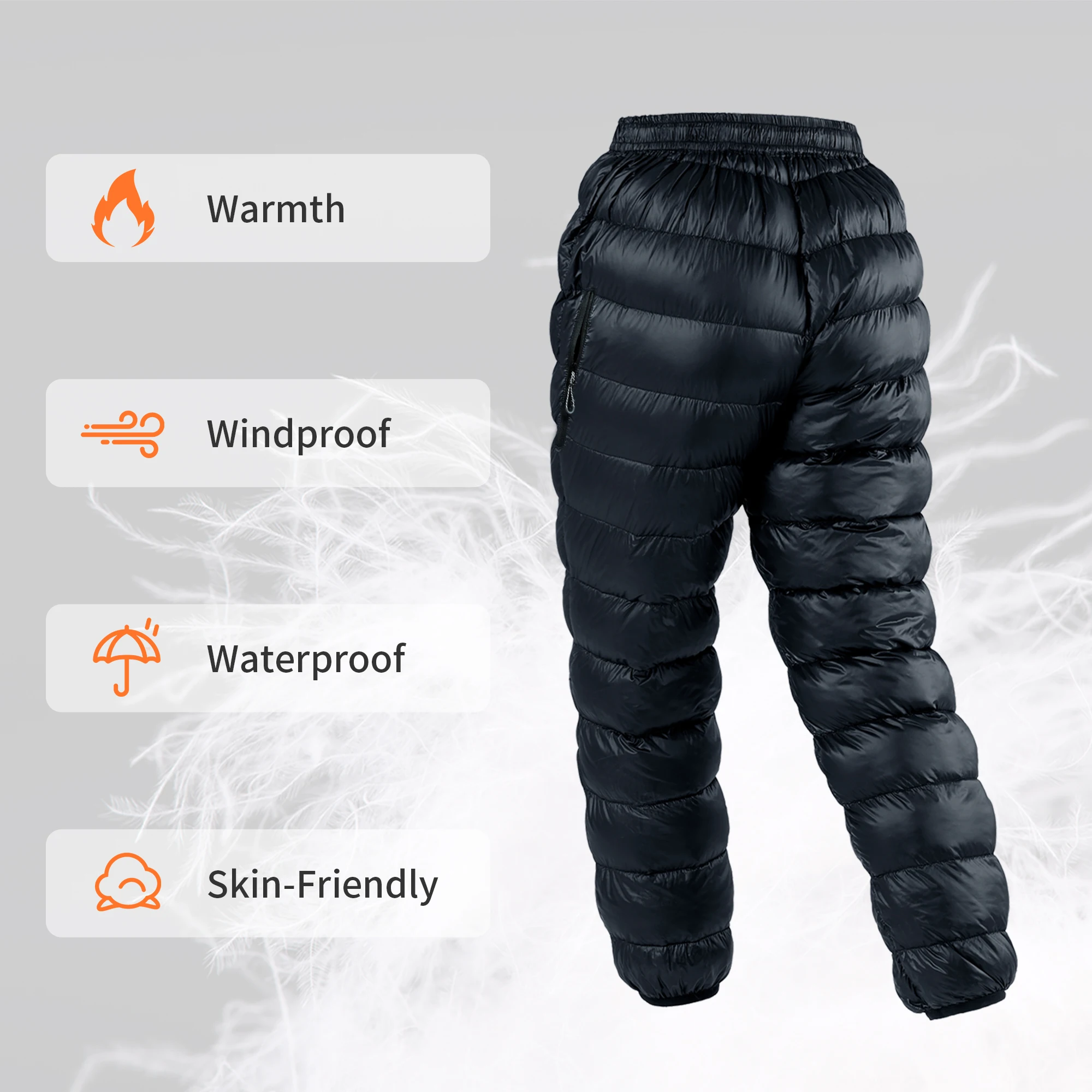 Naturehike DW-90 Duck Down Pants Outdoor Ultralight Trekking Thermal Waterproof Down Pants Winter UNISEX