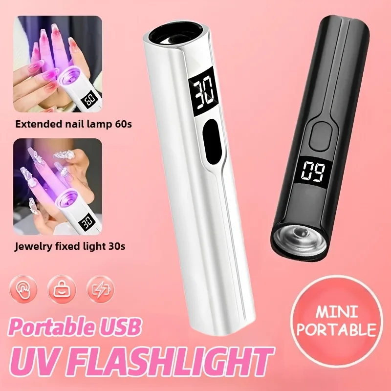 전문가용 네일 UV LED 램프 데스크 디스플레이 포함 충전식 휴대용 미니 네일 드라이어 스탠드 UV 램프 네일아트용 분리형