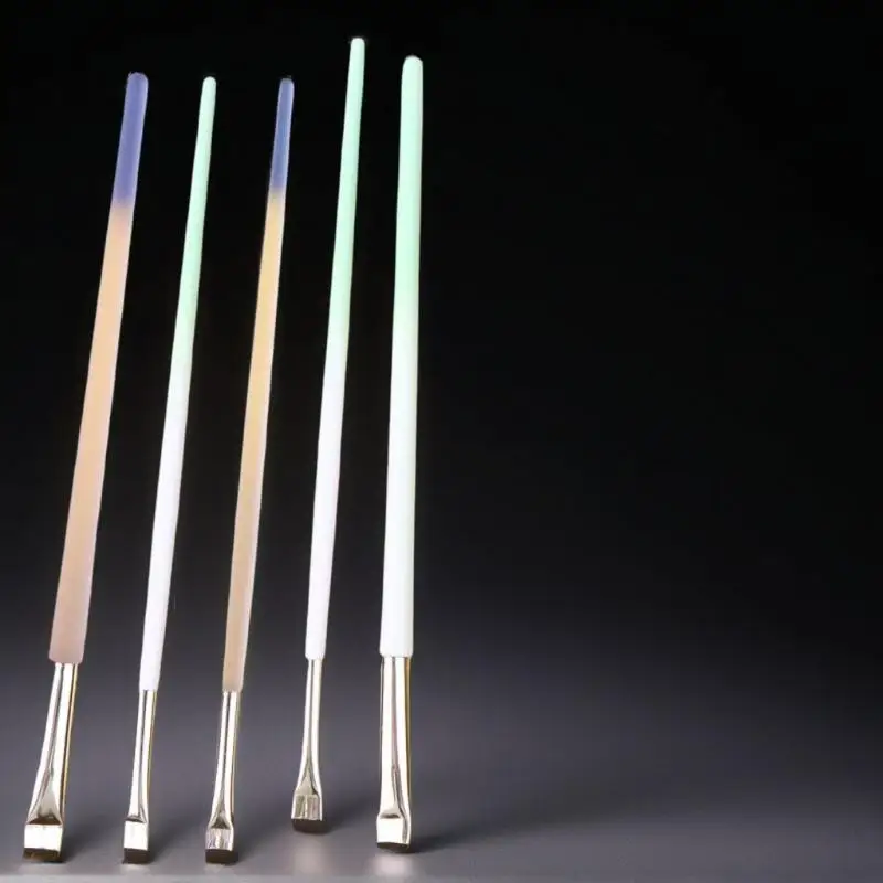 1개 그라데이션 핸들 플랫 브러시 펌 속눈썹 리프트 도구 속눈썹 펌 로드 속눈썹..