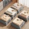Creative Bed Sheet Storage Box Clothing Fabric Sheet 4-piece Organizer Wardrobe Blanket Quilt Cover Non-woven Storage Box 5