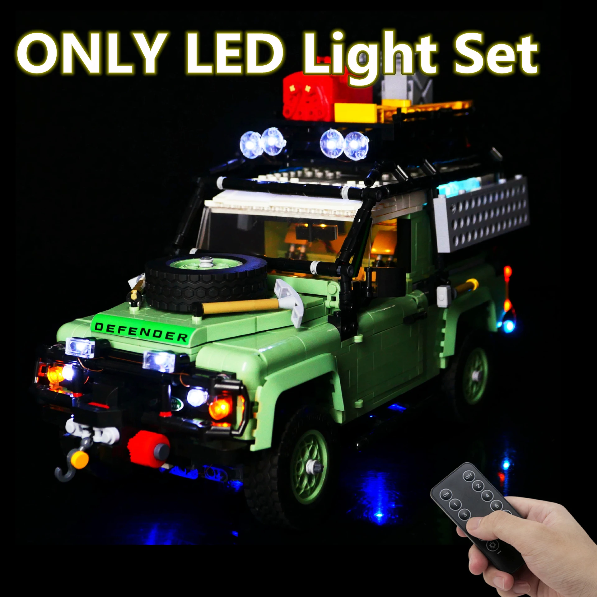 In Magazzino Telecomando Led Light Set Per Landroverr Defender 90 Compatibile Con Lego 10317 Building Blocks Mattoni Accessori Giocattoli
