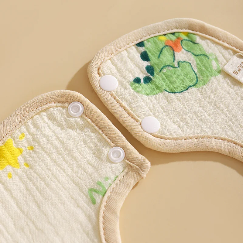 3pcs Waterproof Cotton Gauze Baby Bibs New Absorbent Saliva Towel Newborn Burp Cloths Bandana Scarf for Boys Girls Feeding Bibs 6