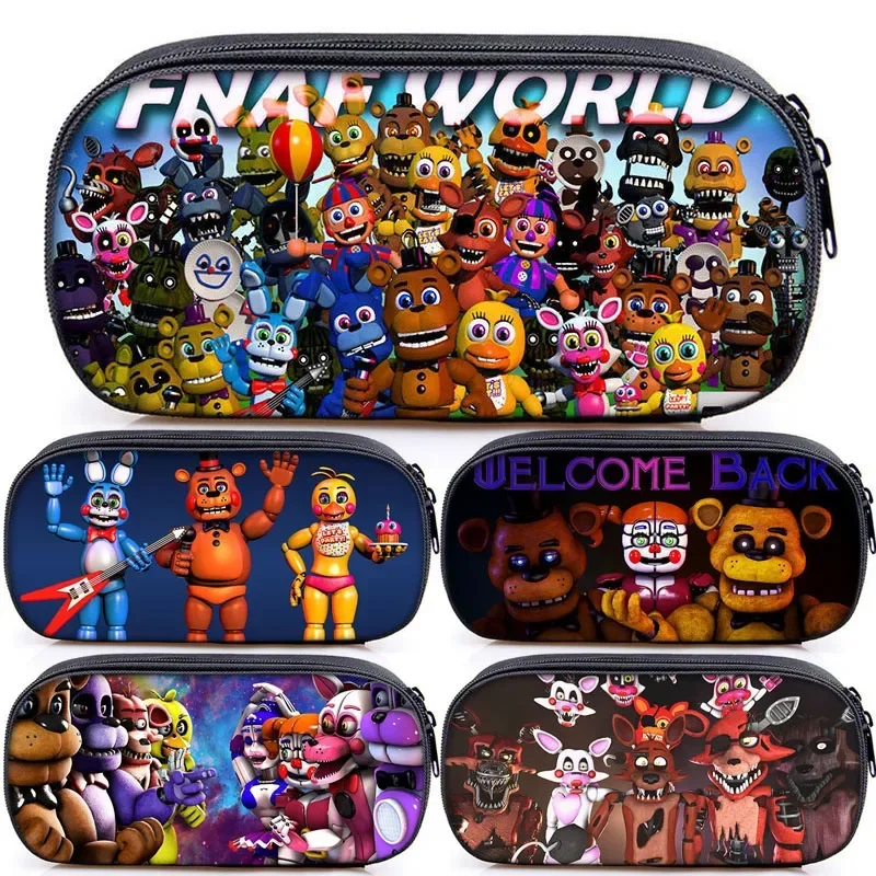 Fnaf Astuccio Kawaii Anime Figure Bag Gioco Five Night At Freddy Astucci Per Matite Custodia Cancelleria Torna A Scuola Forniture Regalo Per Bambini