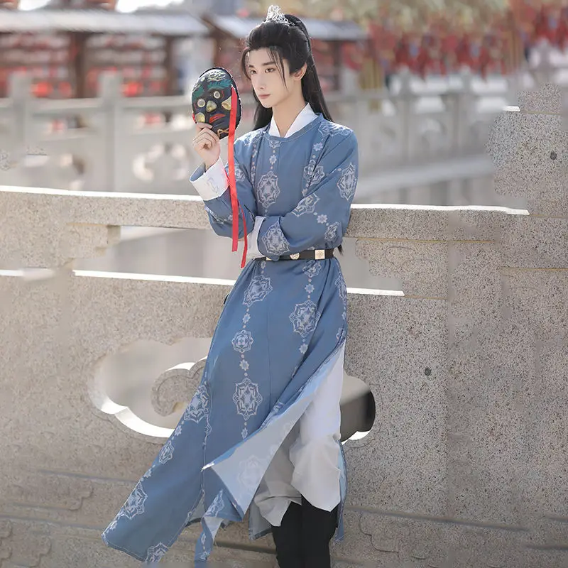 

Yourqipao Hanfu Men Tang Dynasty Cosplay Ancient Chinese Clothing Improved Robe Traditional Hanbok Clothes Stage Costume Robe