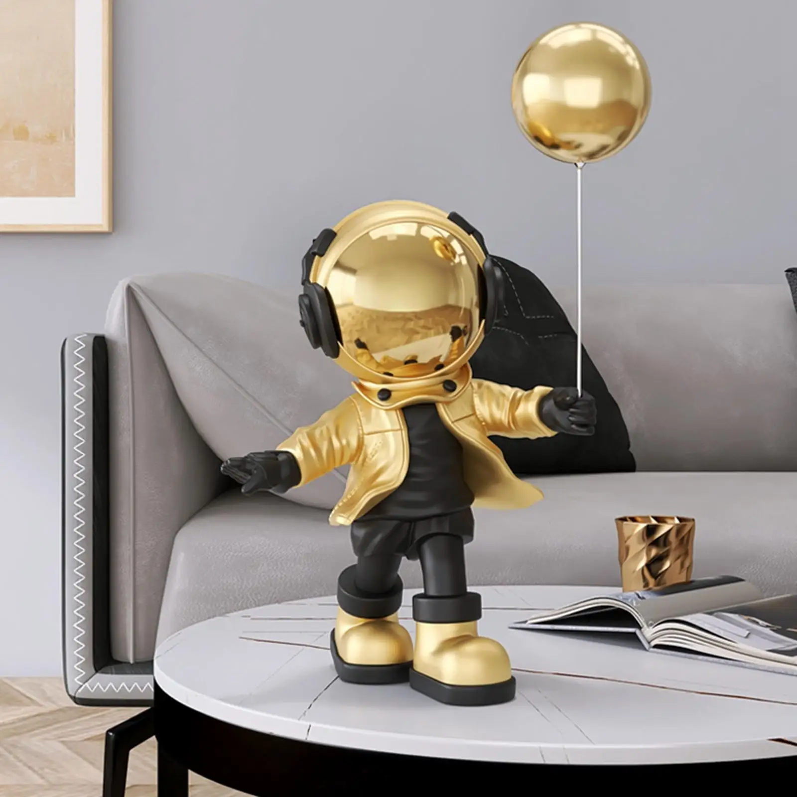Astronaut Statues Resin Outer Space Crafts Spaceman Figurine for Bookshelf TV Cabinet Table kids children room Decoration 2