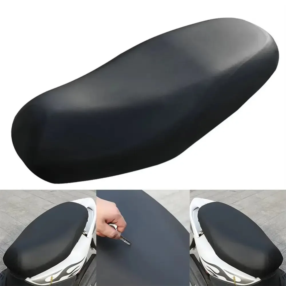 Waterproof Leather Motorcycle Seat Cover Black